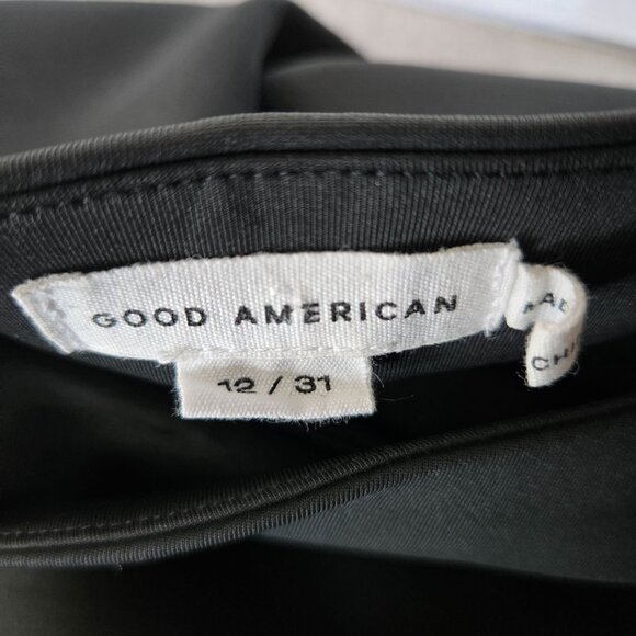 Good American Scuba Pants Sz 10 Flare Black High Waisted Dressy Career Trousers - Picture 8 of 13